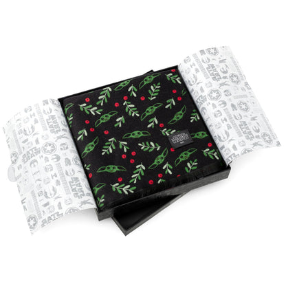 Star Wars Grogu Holiday Black and Green Scarf