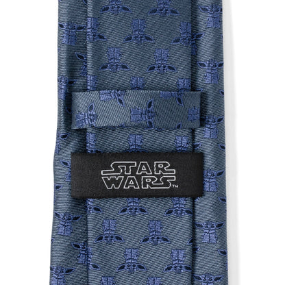 Star Wars Grogu Blue Tonal Tie