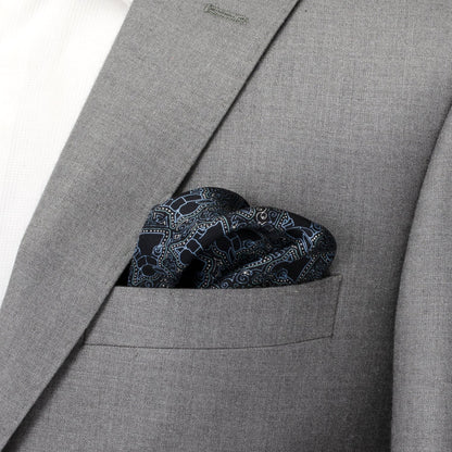 Star Wars Grogu Outline Navy Blue Pocket Square
