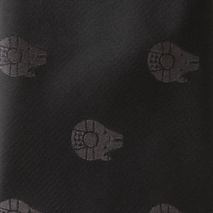 Star Wars Millennium Falcon Black Tie, X-Wing and Tie Fighter Battle Dress Socks, and Hyperspace Glow-in-the-Dark Tie Bar Gift Set