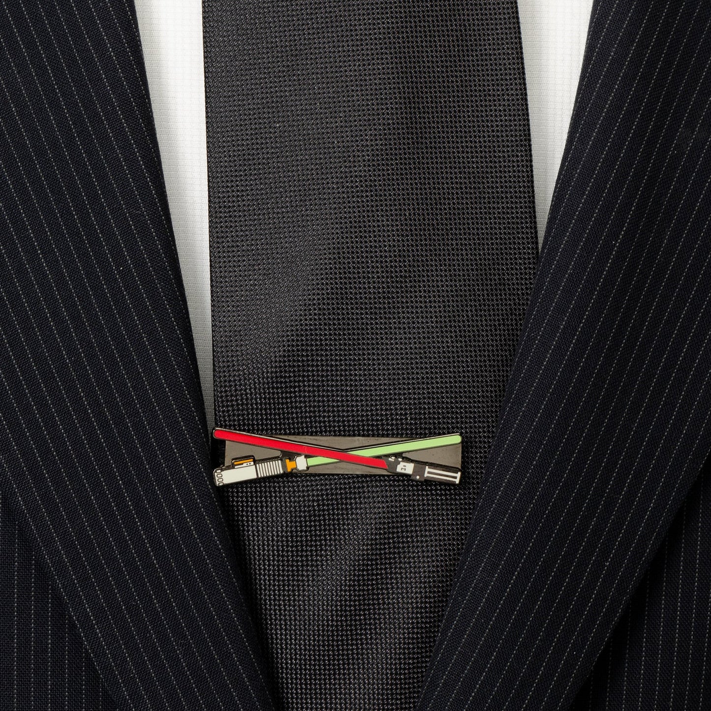 Star Wars Darth Vader and Luke Skywalker LIGHTSABER Battle Tie Bar