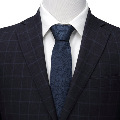 Star Wars Mandalorian and Grogu Navy Paisley Tie