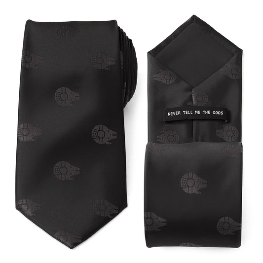 Star Wars Millennium Falcon Black Tonal Tie