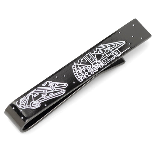 Star Wars Millennium Falcon Black and White Tie Bar