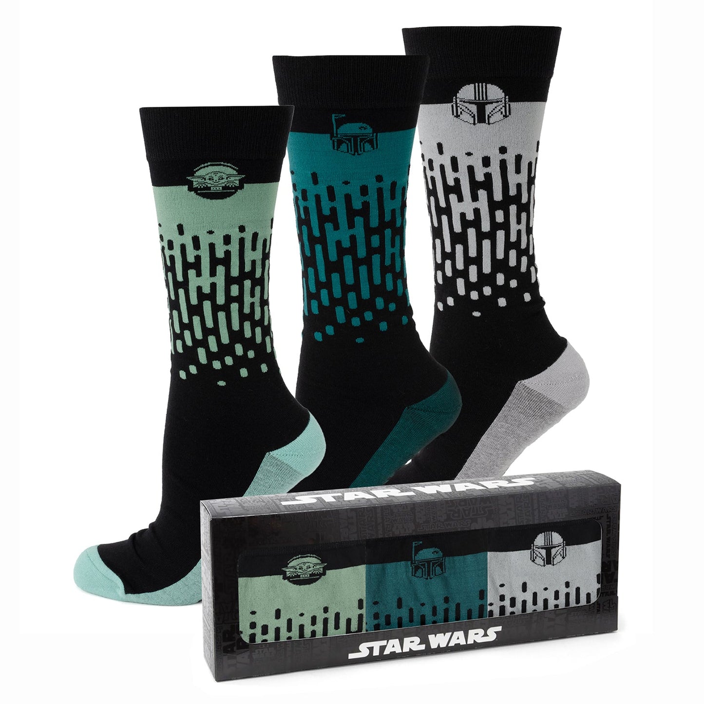 Star Wars Mandalorian 3-Pack Dress Sock and Lapel Pin Gift Set