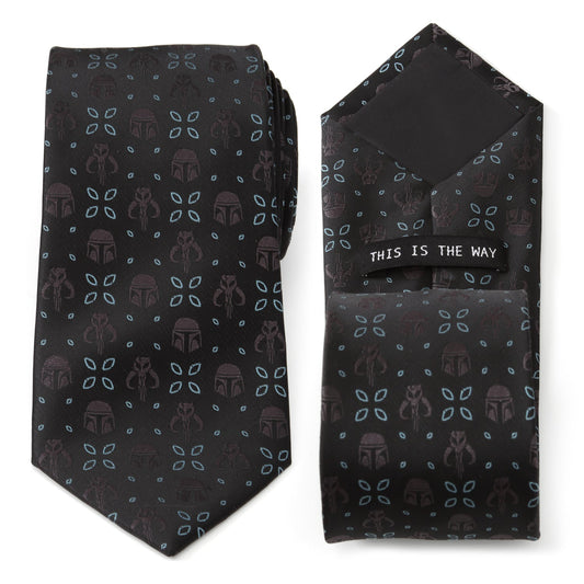 Star Wars Mandalorian Motif Black Tie