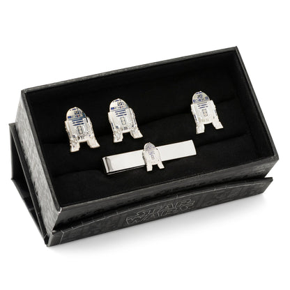 Star Wars R2-D2 Cufflinks, Lapel Pin, and Tie Bar 3-Piece Gift Set