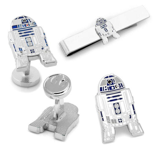 Star Wars R2-D2 Cufflinks, Lapel Pin, and Tie Bar 3-Piece Gift Set