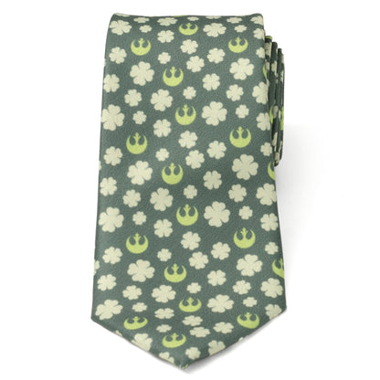 Star Wars Rebel Alliance Crest and Shamrock Green Tie