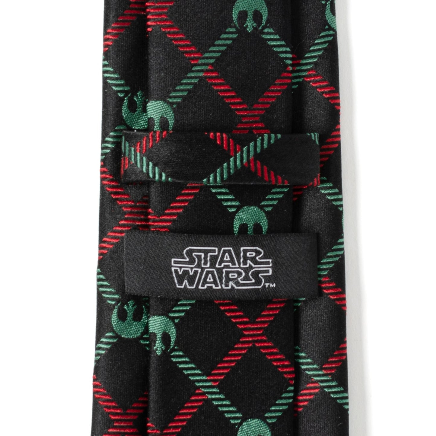 Star Wars Rebel Alliance Crest Red, Green, and Black Plaid Tie
