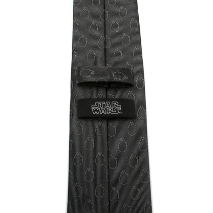 Star Wars Rebel Alliance and Millennium Falcon Gray Tie with Red Crest