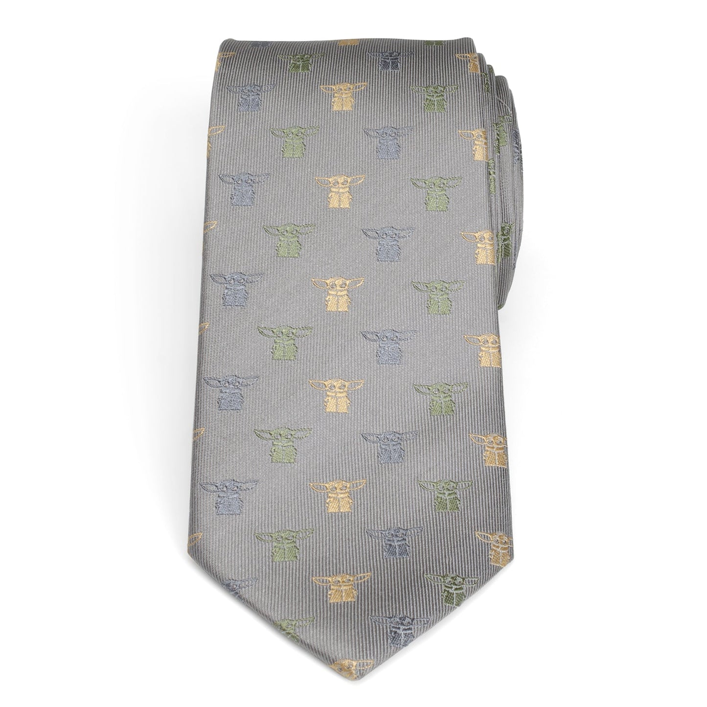Star Wars Grogu Dotted Green Tie