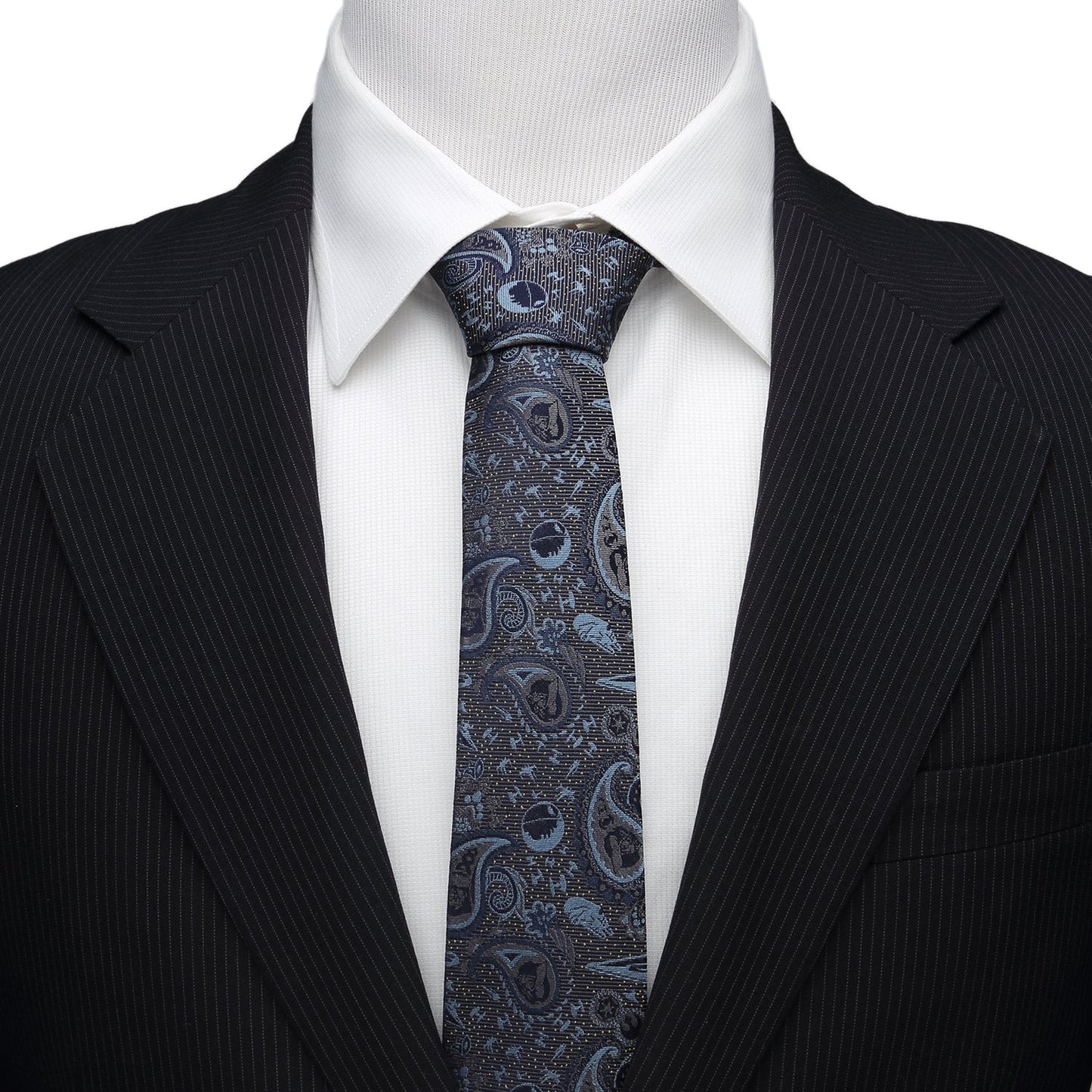 Star Wars Darth Vader Blue and Gray Paisley Tie