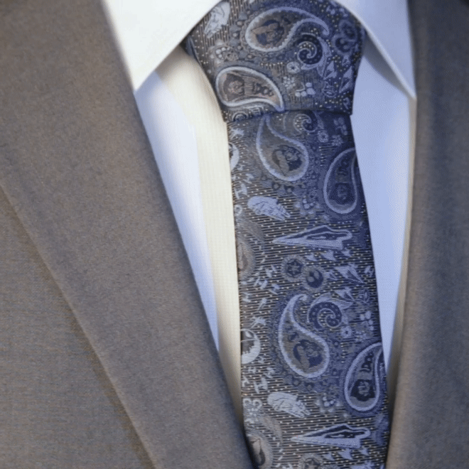 Star Wars Darth Vader Blue and Gray Paisley Tie