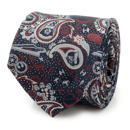 Star Wars Darth Vader Navy Multicolored Paisley Tie