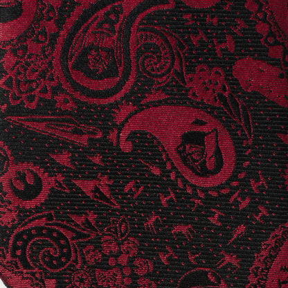 Star Wars Darth Vader Black and Red Paisley Tie