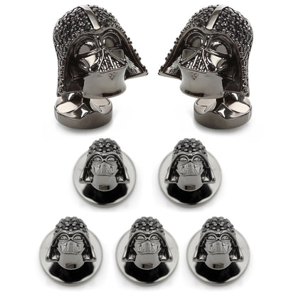 Star Wars Darth Vader Crystal 3D Cufflinks and 5-Stud Set