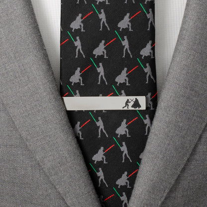 Star Wars Darth Vader and Luke Skywalker LIGHTSABER Battle Tie Bar