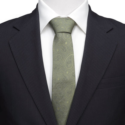 Star Wars Yoda Sage Green Silk Tie