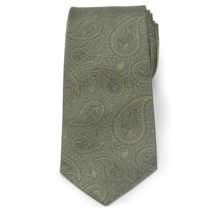 Star Wars Yoda Sage Green Silk Tie