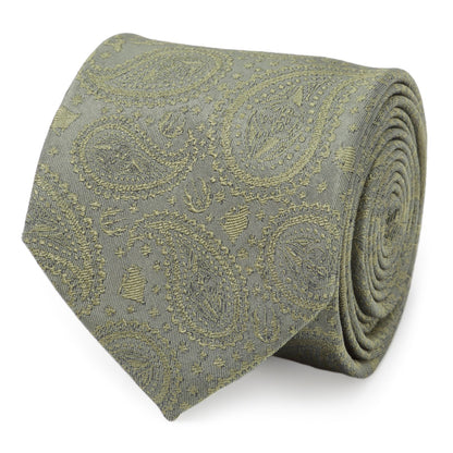 Star Wars Yoda Sage Green Silk Tie