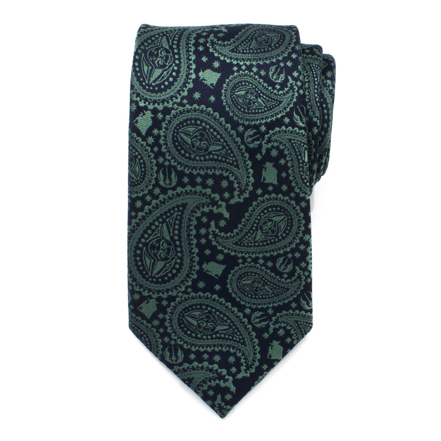 Star Wars Yoda Green and Blue Paisley Tie