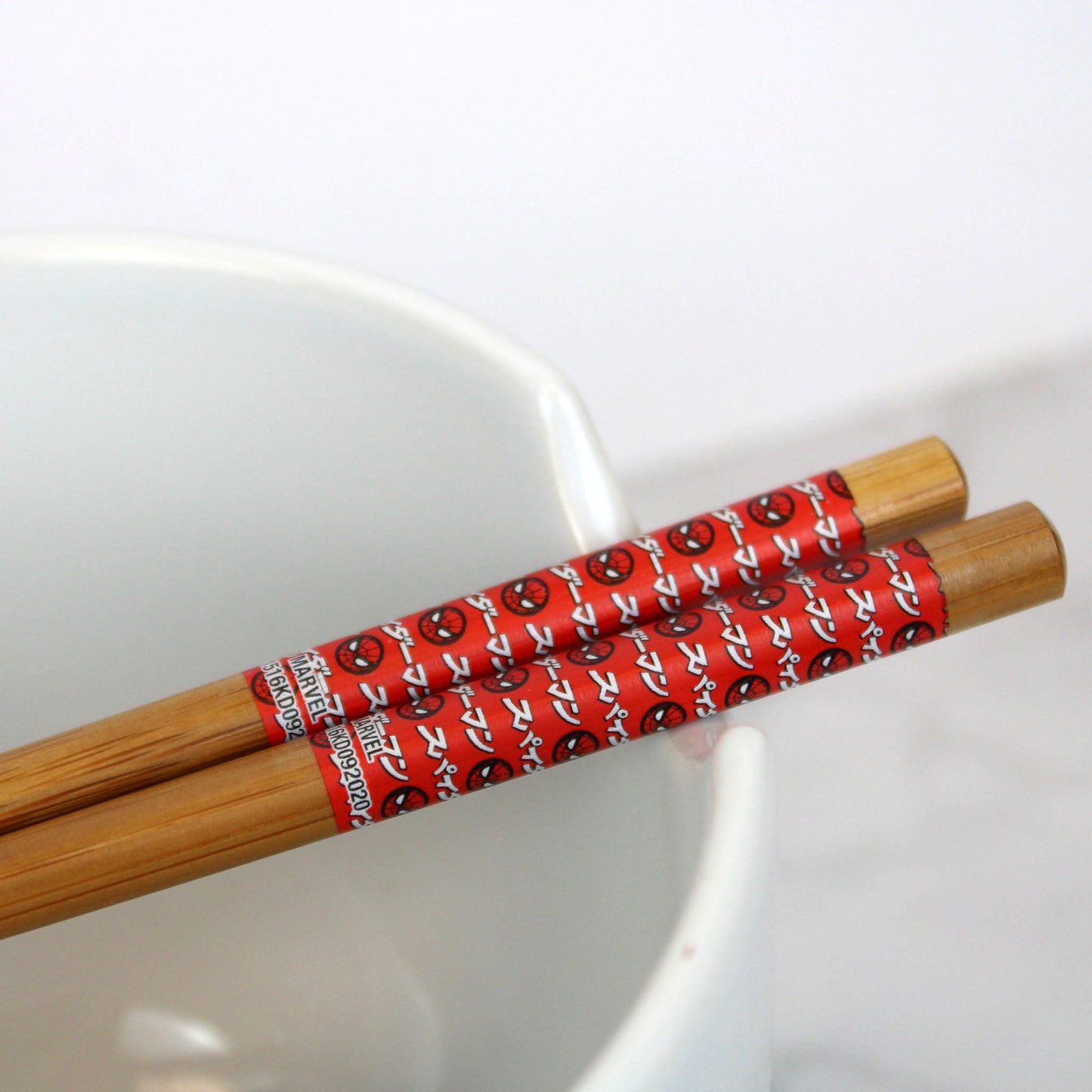 Marvel Spider-Man Kanji Manga Panels 5" Ceramic Bowl with Chopsticks