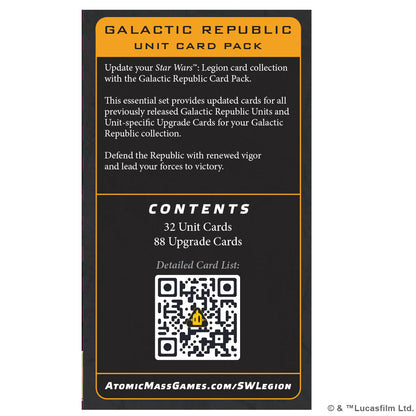 Star Wars Legion: Galactic Republic Unit Card Pack