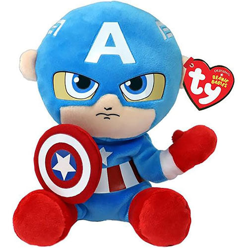 Marvel Beanie Babies: Captain America Floppy (Small)