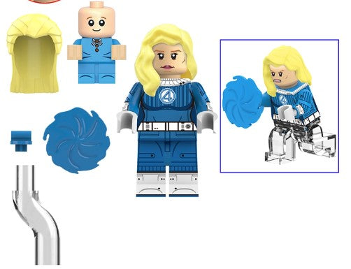 Marvel Lego Custom Minifigure - Fantastic Four Sue Storm Invisible Woman 9
