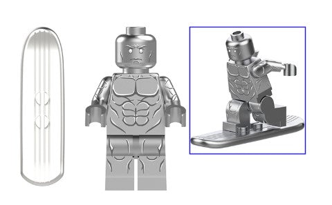 Marvel Lego Custom Minifigure - Fantastic Four Silver Surfer Shalla- Bal 3
