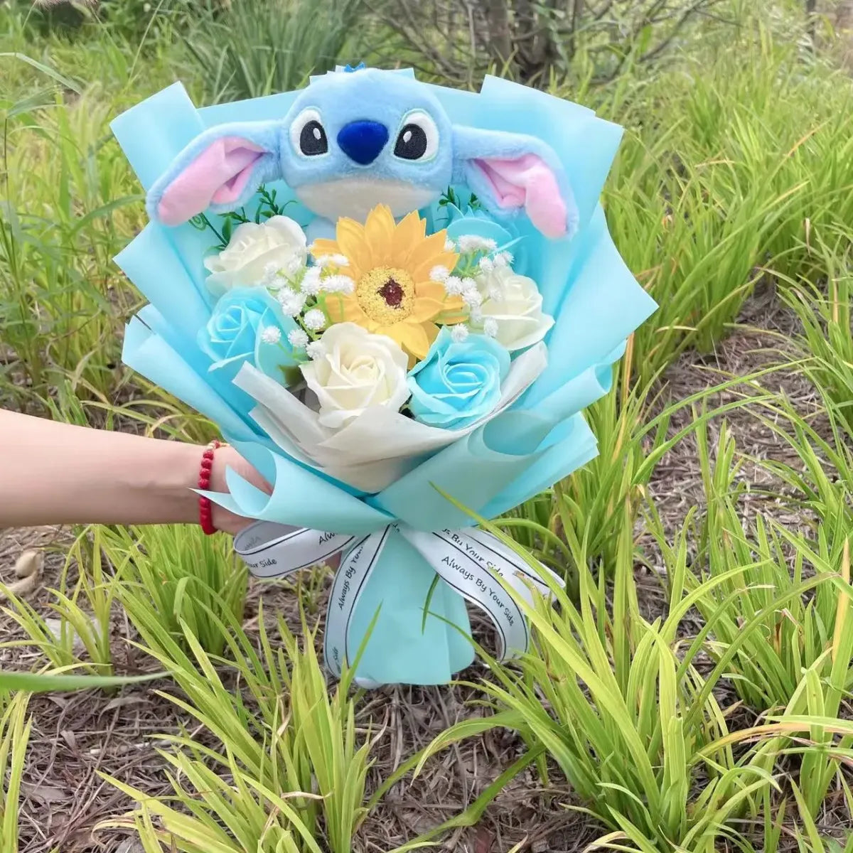 Disney Stitch & Angel Plush Bouquet – Handmade Gift for Valentine’s & Holiday