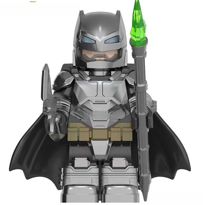 Batman Lego Custom Minifigure - Armored Batman Silver