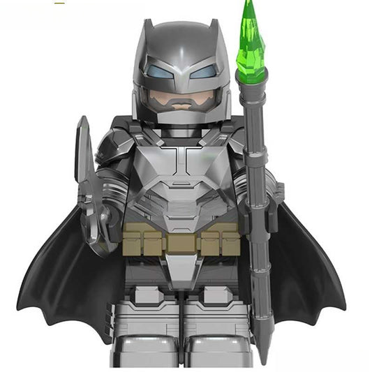 Batman Lego Custom Minifigure - Armored Batman Silver