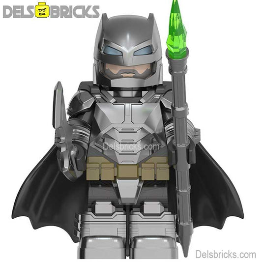 Batman Lego Custom Minifigure - Armored Batman (Silver)