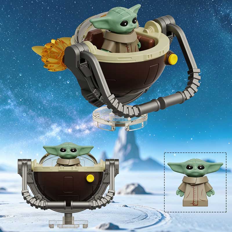 Star Wars Lego Custom Minifigure - Grogu in Hovering Crib 1