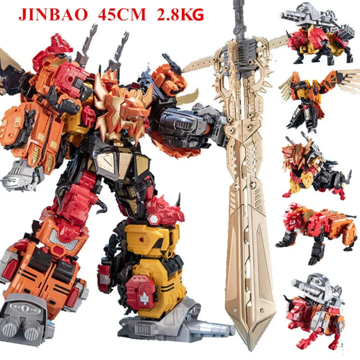 Transformers Jinbao 5-in-1 Predaking Anime Robot Action Figure