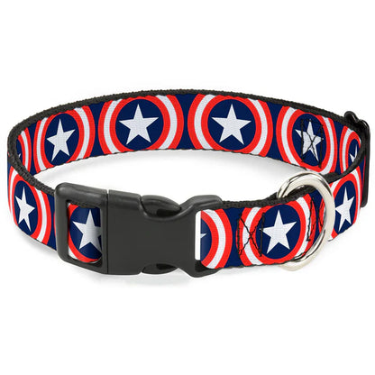 Marvel Captain America Nylon Buckle Dog Collar