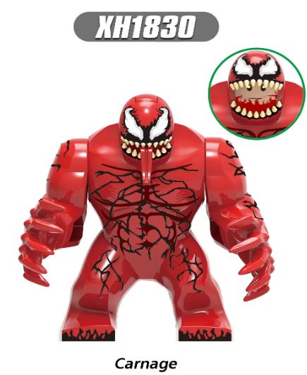 Marvel Lego Custom Minifigure - Carnage (Big Figure)