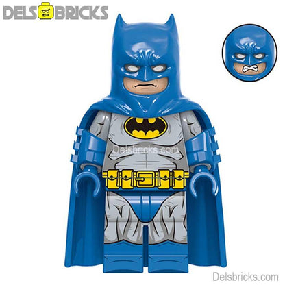Batman Lego Custom Minifigure - Comic Book Batman (Blue/Gray Suit)