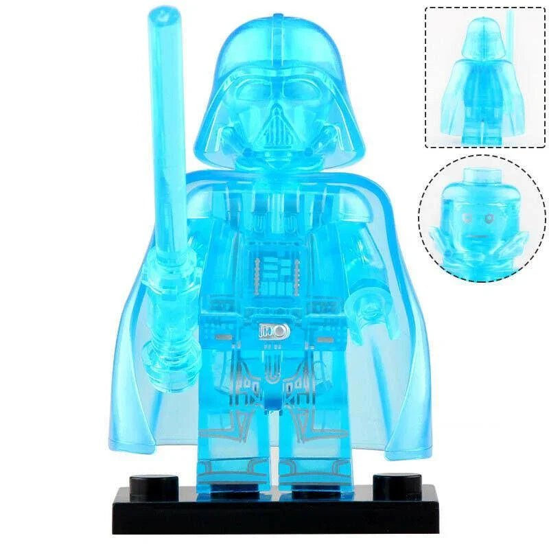 Star Wars Lego Custom Minifigure - Darth Vader 3 (Transparent Blue)