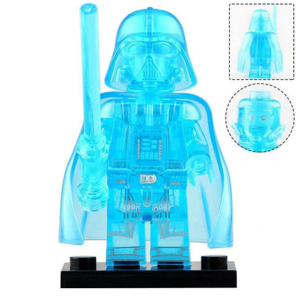 Star Wars Lego Custom Minifigure - Darth Vader 3 (Transparent Blue)