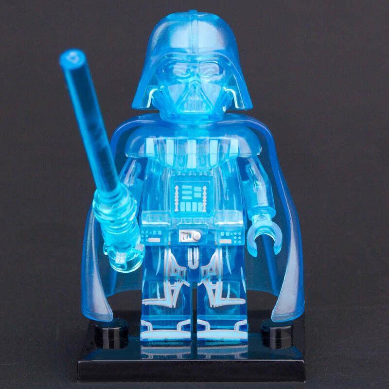 Star Wars Lego Custom Minifigure - Darth Vader 3 (Transparent Blue)