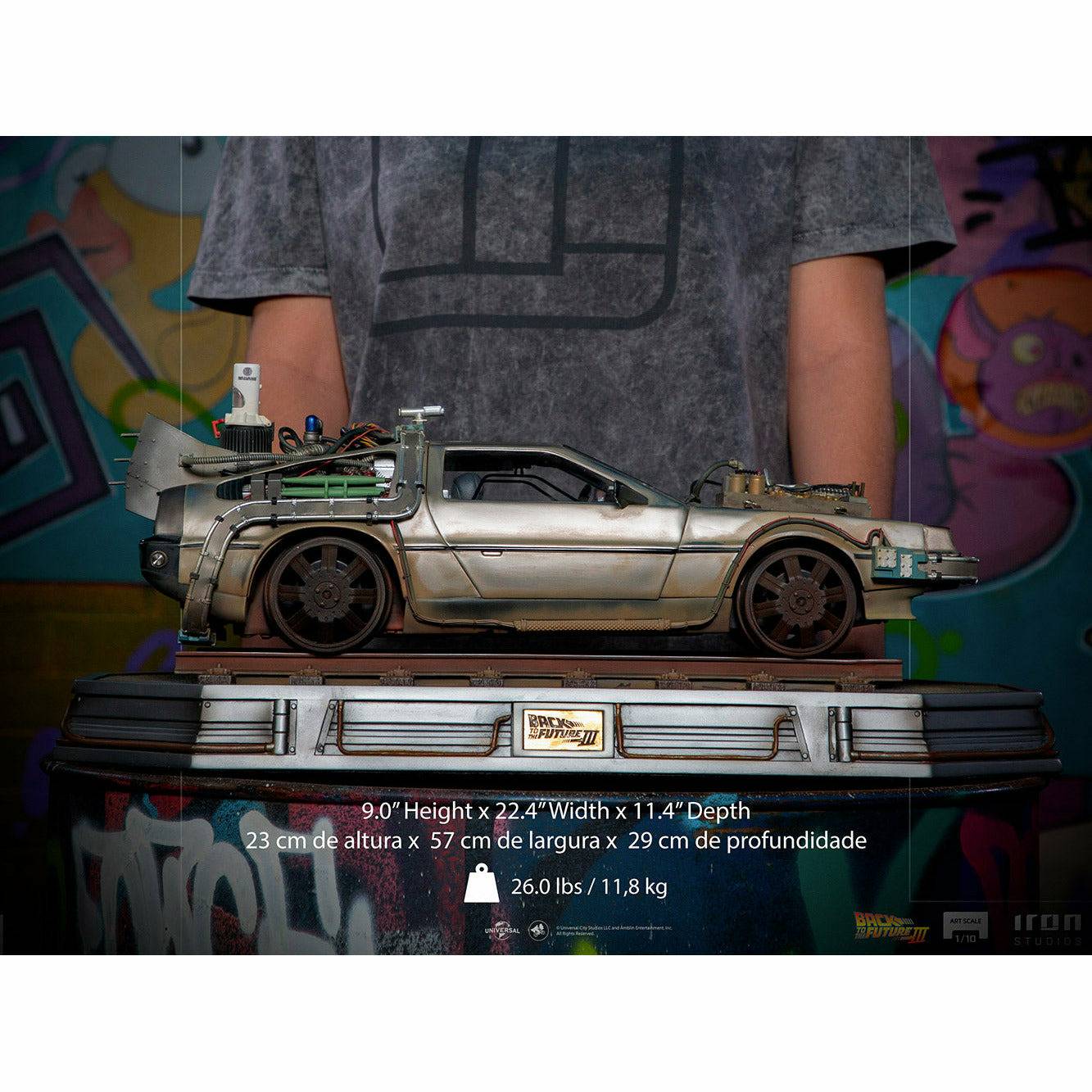 Back to the Future Statue - Iron Studios Back to the Future Part III DeLorean 1:10 Scale