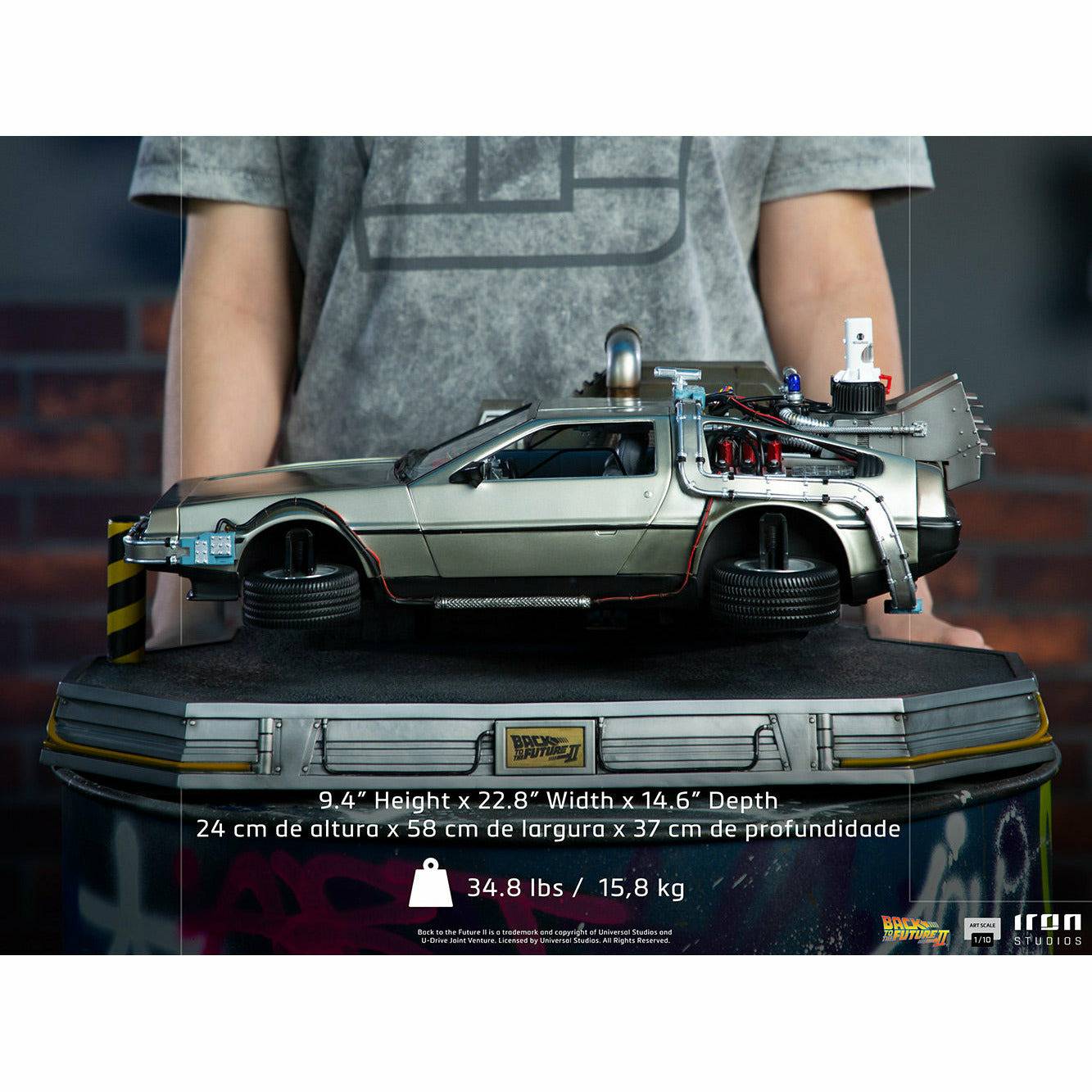 Back to the Future Statue - Iron Studios Back to the Future Part II DeLorean (Regular Version) 1:10 Scale