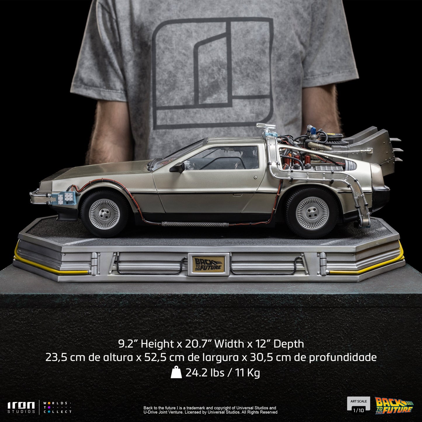 Back to the Future Statue - Iron Studios Back to the Future DeLorean 1:10 Scale