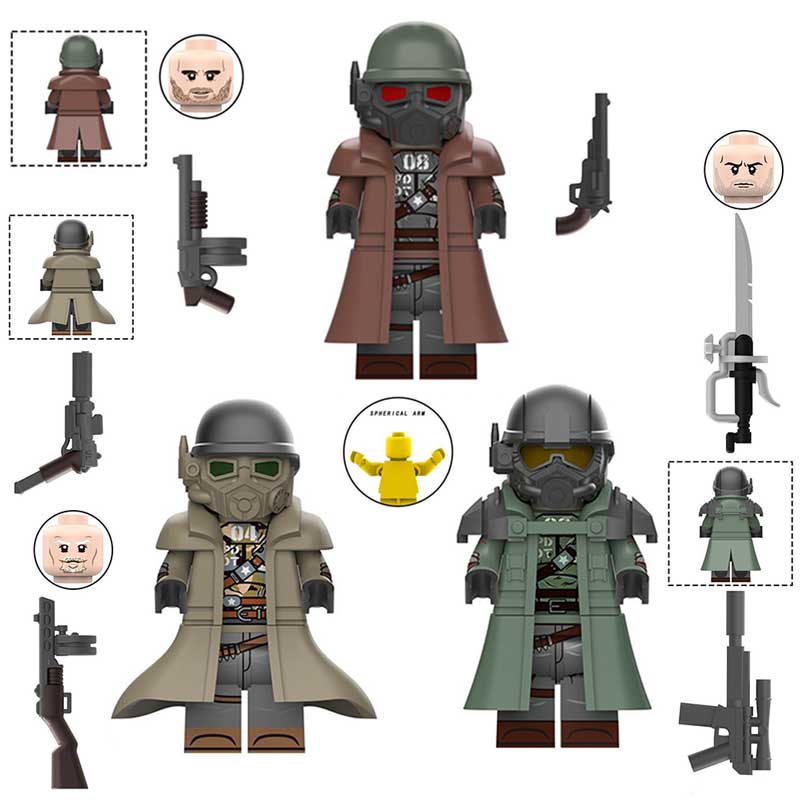 Games Lego Custom Minifigure Set - Fallout Desert Rangers Set of 3