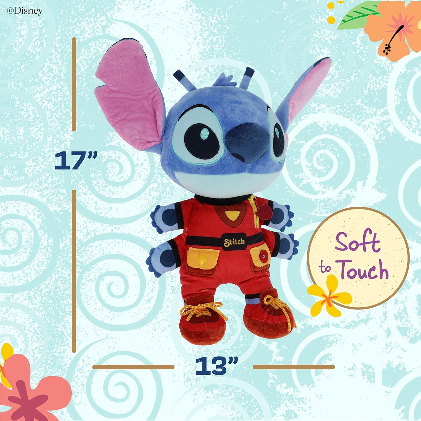 Disney Stitch Dress and Play Plush