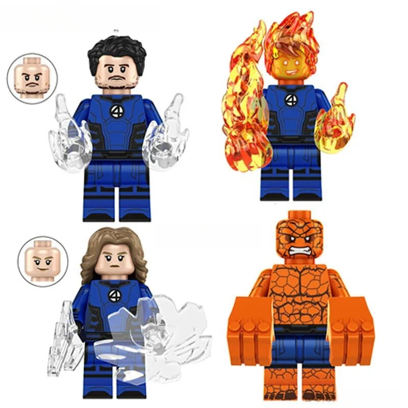 Marvel Lego Custom Minifigure Set 4 - Fantastic Four First Steps Set of 4