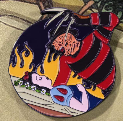 Movies Enamel Pins - Freddy Krueger Snow White mashup